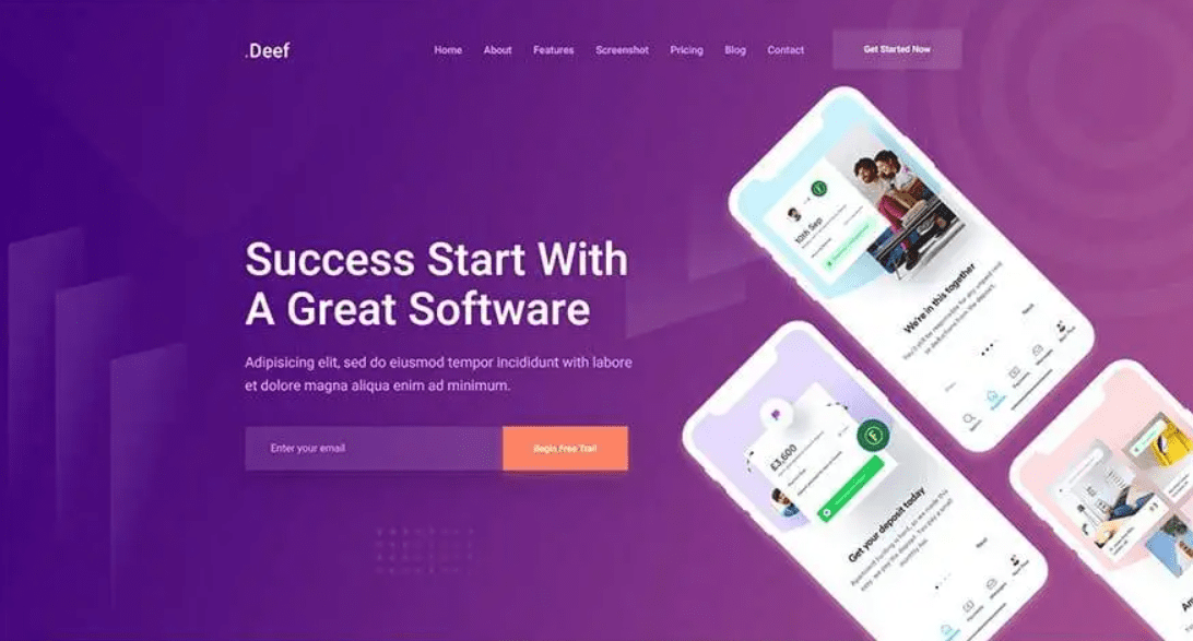 Deef – App Landing WordPress Theme