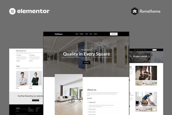 Defloor – Floor Company Elementor Pro Full Site Template Kit
