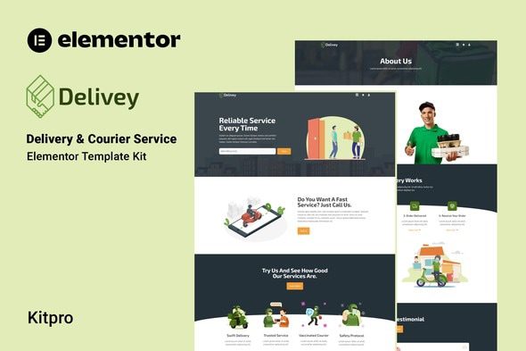 Delivey – Delivery & Courier Service Elementor Template Kit