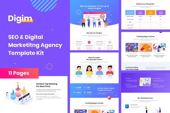 Digim – SEO and Digital Marketing Elementor Template Kit