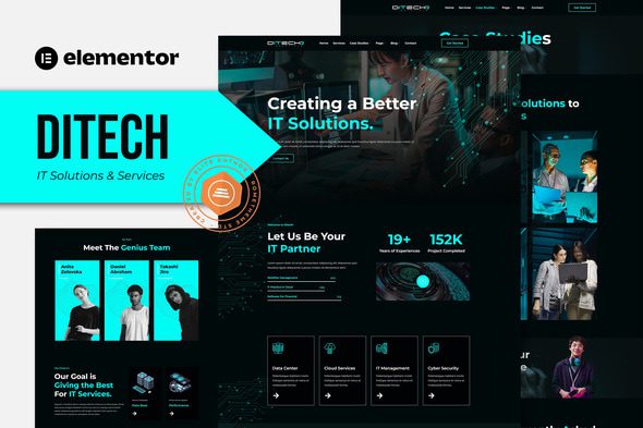 Ditech – IT Solutions and Services Company Elementor Template Kit