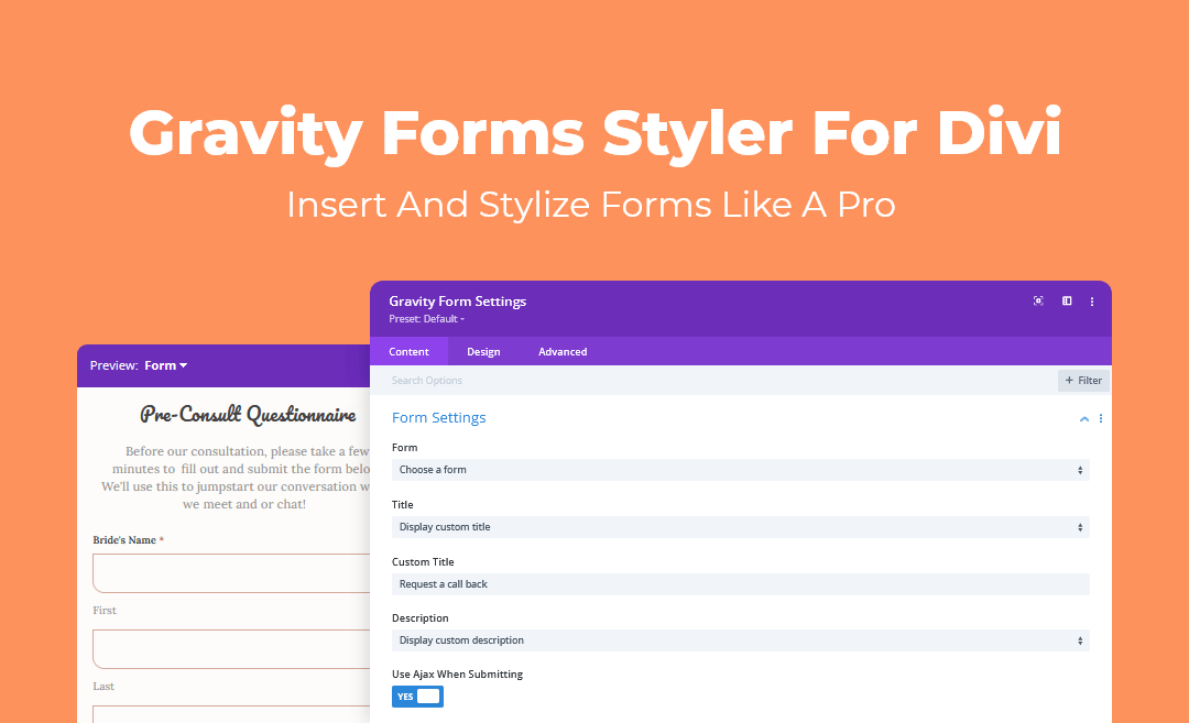 Divi Gravity Forms Styler