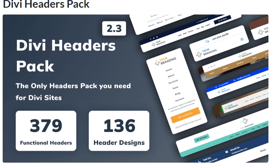Divi Headers Pack