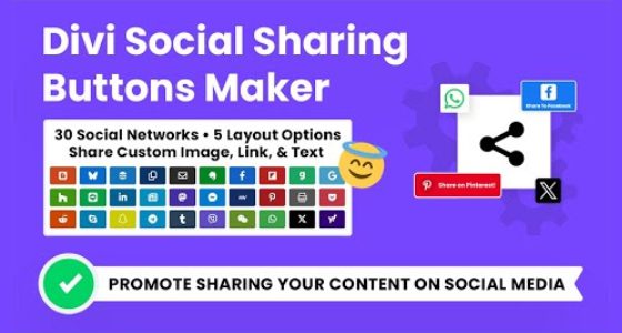 Divi Social Sharing Buttons