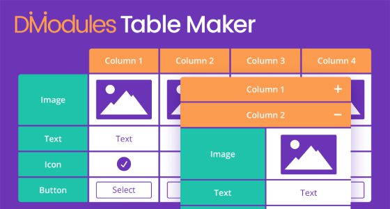 Divi Table Maker Modules