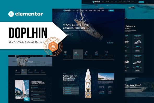 Dolphin – Yacht Club and Boat Rental Elementor Pro Template Kit