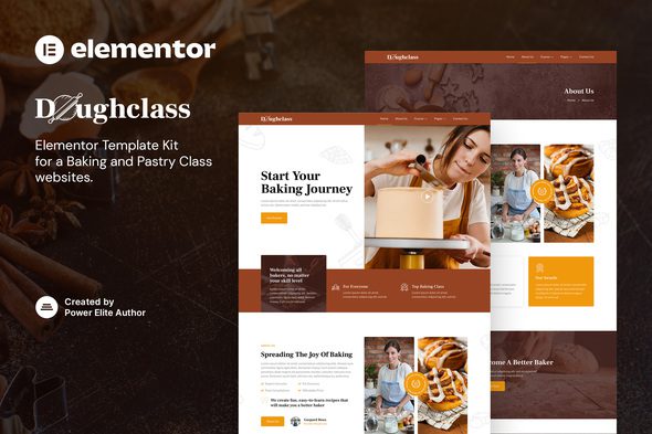 Doughclass – Baking and Pastry Class Elementor Template Kit
