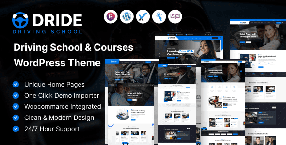 Dride – Driving School and Courses WordPress Theme
