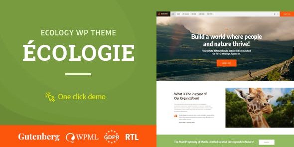 Ecologie Environmental and Ecology WordPress Theme