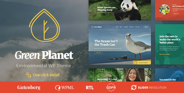 Ecology and Environment WordPress Theme Green Planet