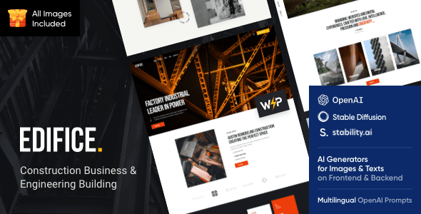 Edifice – Construction and Building WordPress Theme
