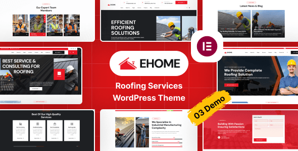 Ehome – Roofing Services WordPress Theme