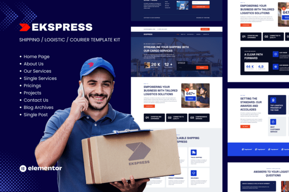Ekspress – Logistic Shipping and Courier Template Kit