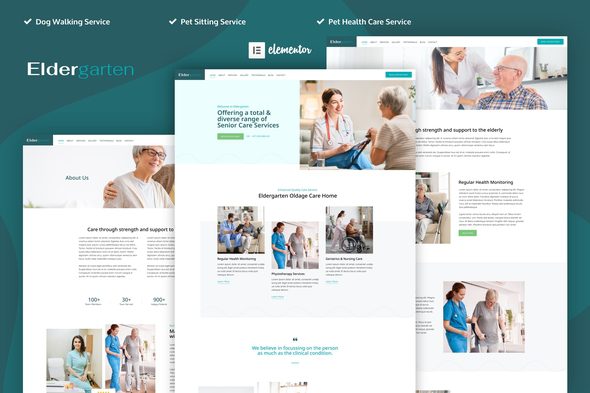 Eldergarten – Elder Care and Senior Home Elementor Pro Template Kit
