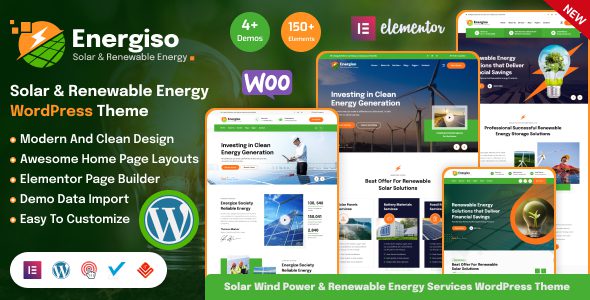 Energiso – Solar and Energy WordPress Theme