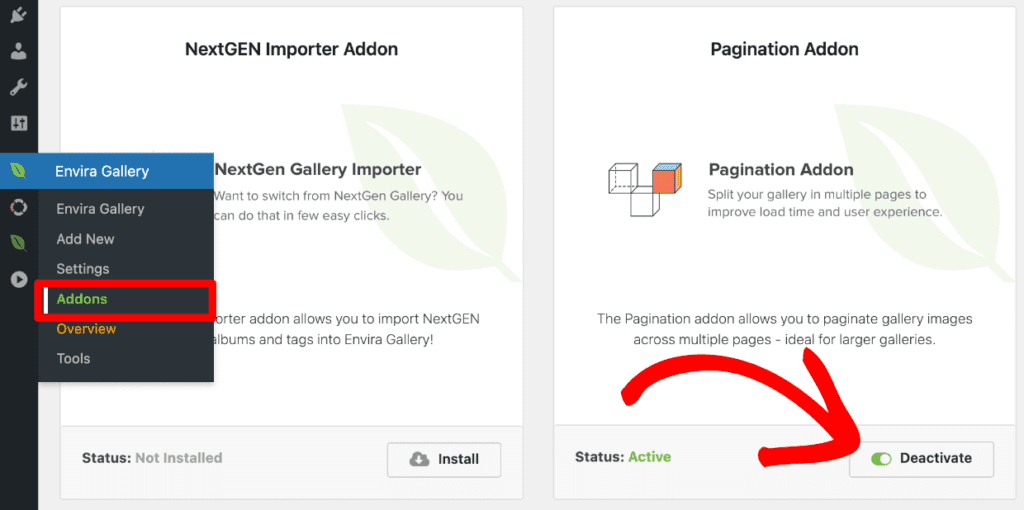 Envira Gallery Pagination Addon