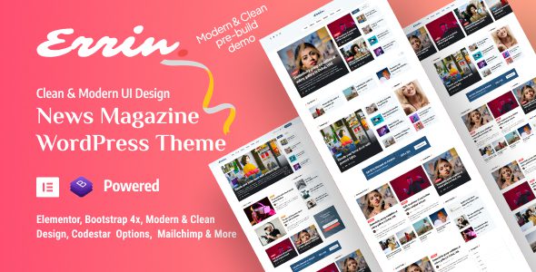 Errin – Personal Blog and Revolutionary WordPress Theme