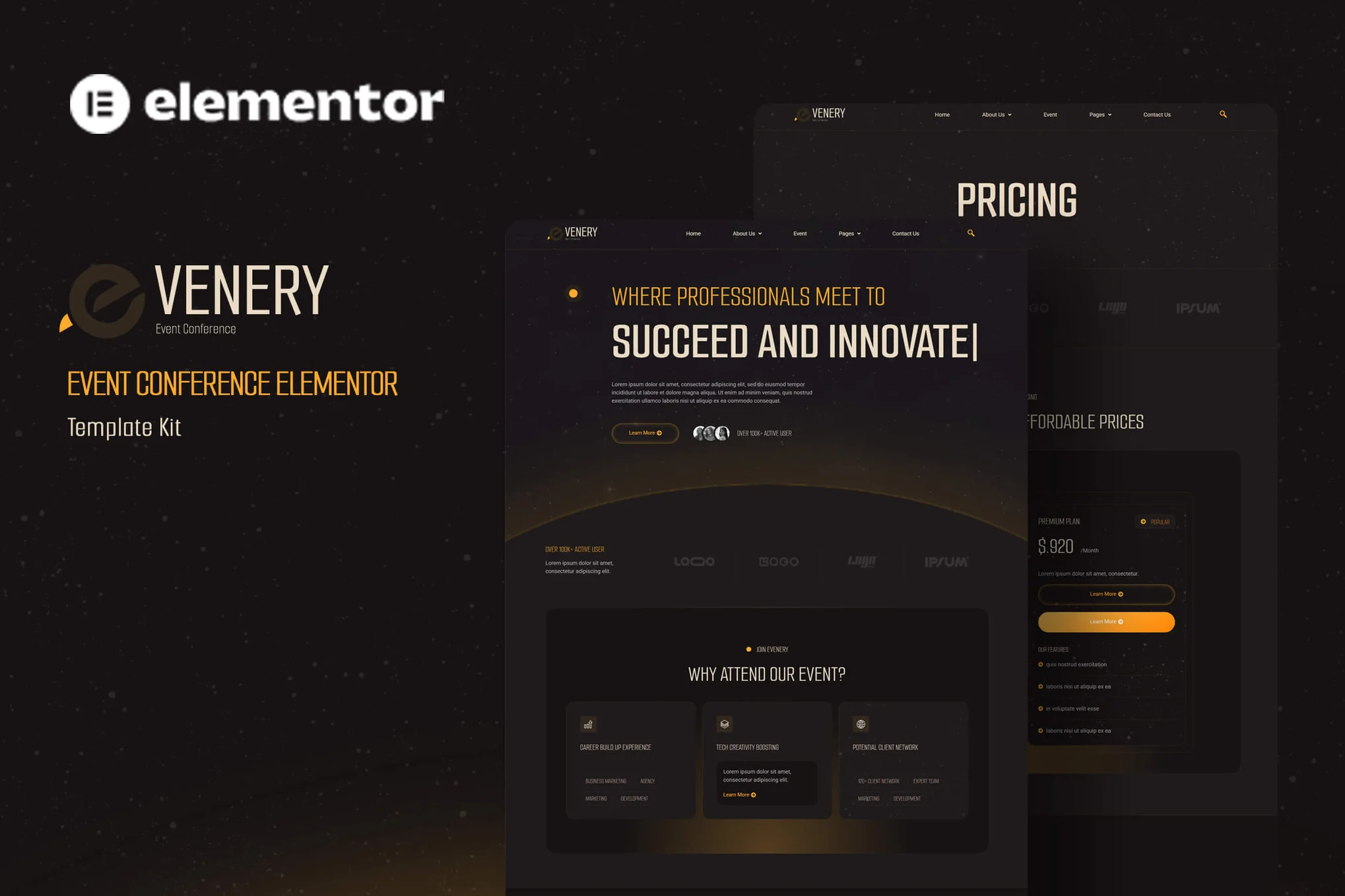 Evenery – Event Conference Elementor Template Kit
