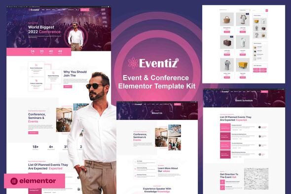 Eventiz – Event and Conference Elementor Pro Template Kit