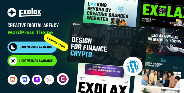 Exolax – Creative Digital Agency WordPress Theme