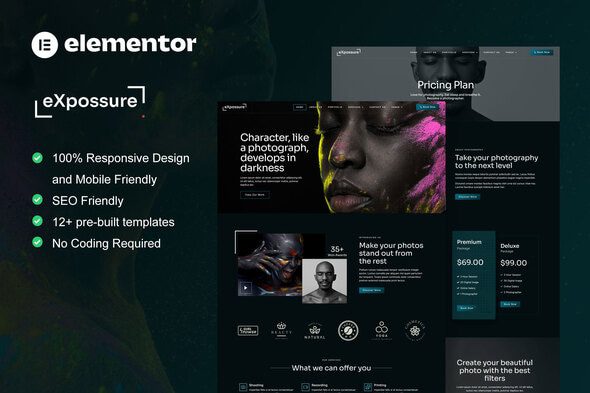 Expossure – Photography and Portfolio Elementor Template Kit