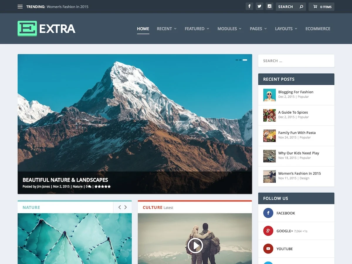 Extra Magazine WordPress Theme