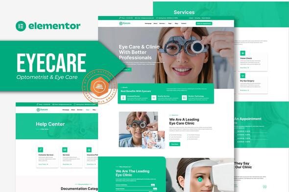 Eyecare – Optometrist and Eye Care Elementor Template Kit