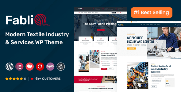 Fablio – Textile Industry WordPress Theme
