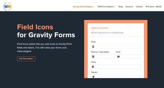 Field Icons Gravity Forms
