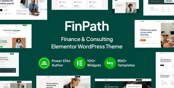 FinPath – Finance and Consulting Elementor WordPress Theme