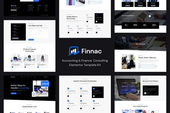 Finnac – Accounting and Finance Consulting Elementor Template Kit