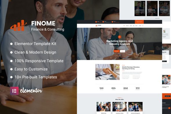 Finome – Finance and Business Elementor Template Kit