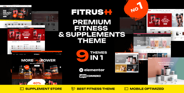 Fitrush – Health Supplements WordPress Theme