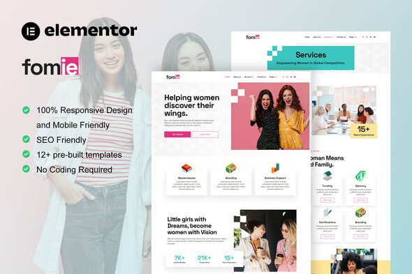Fomie – Business Woman Elementor Template Kit