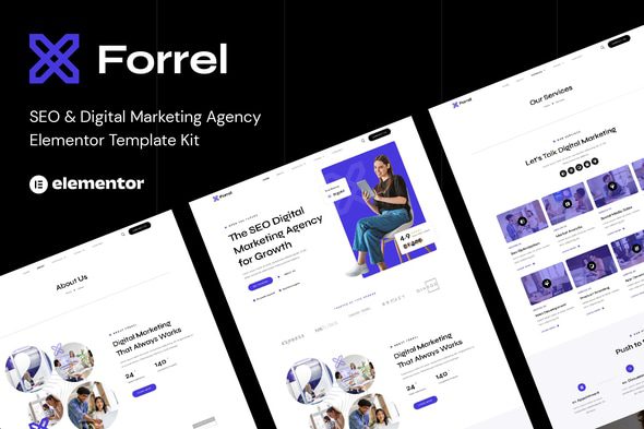 Forrel – SEO and Digital Marketing Agency Elementor Template Kit