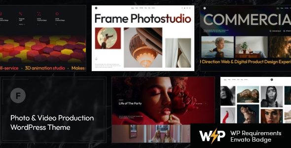 Frame – Photo and Video Production WordPress Theme