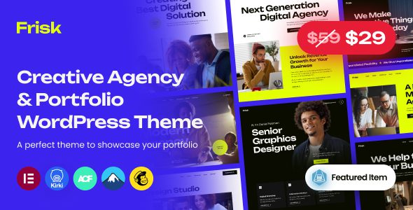 Frisk – Creative Agency and Portfolio WordPress Theme