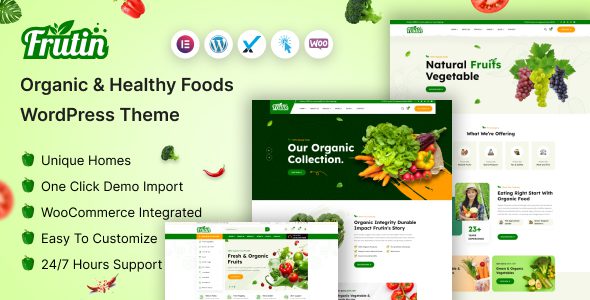 Frutin – Organic and Healthy Food WordPress Theme