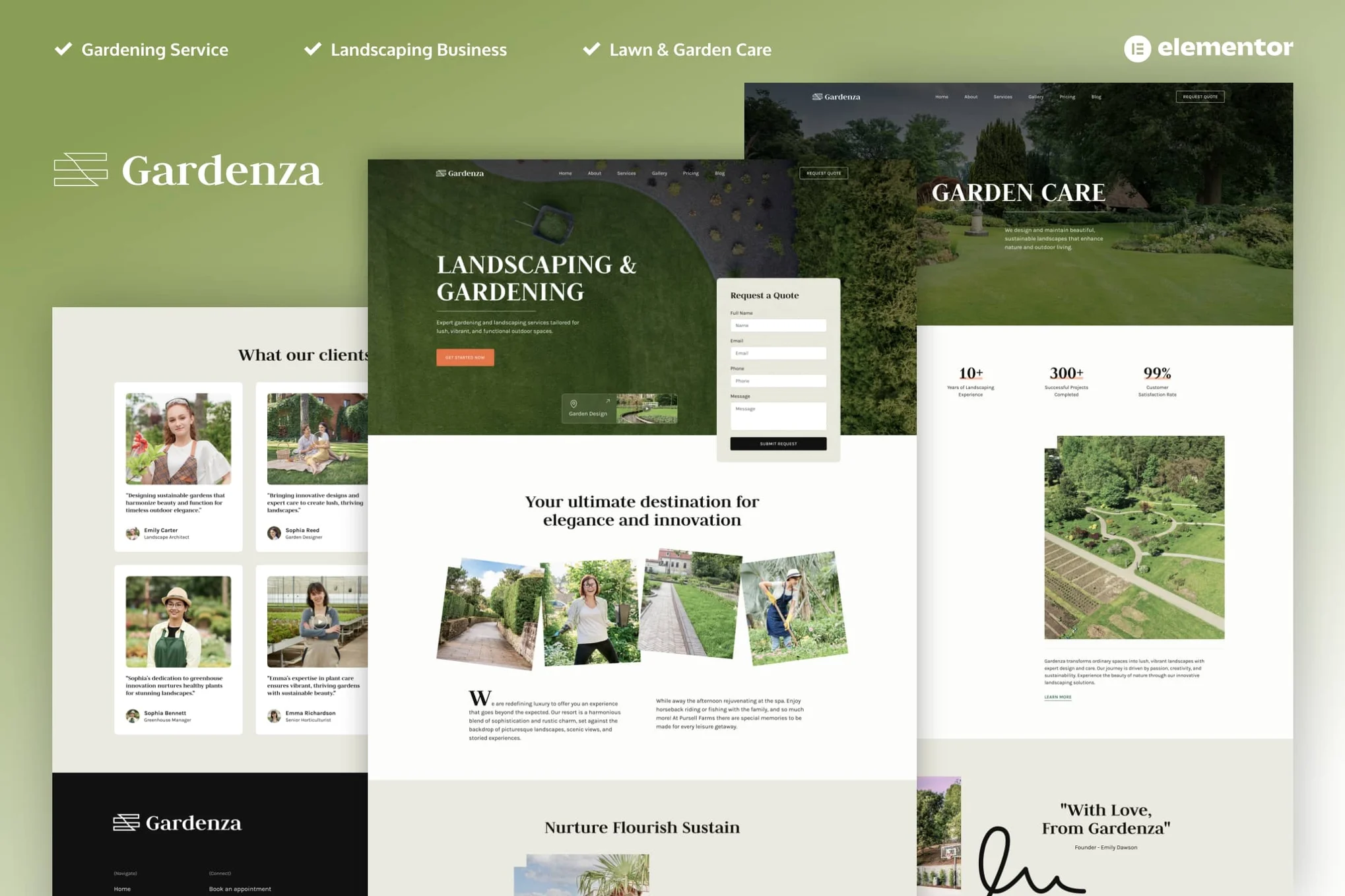 Gardenza – Gardening and Landscaping Elementor Pro Template Kit