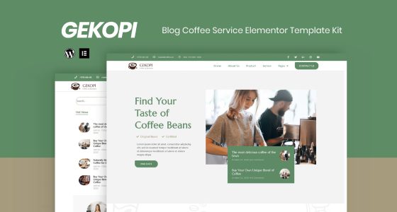 Gekopi – Coffee Shop Blog Elementor Template Kit