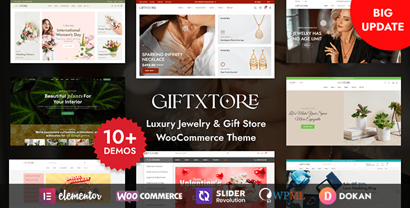 GiftXtore – Luxury Jewelry and Gift Store Elementor WooCommerce WordPress Theme