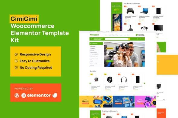 GimiGimi – Woocommmerce Elementor Template Kit