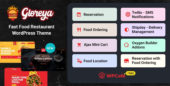 Gloreya – Fast Food WordPress Theme