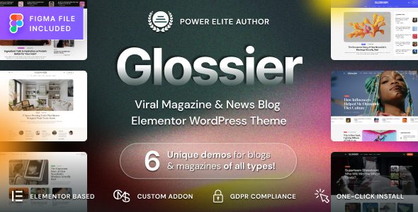 Glossier – Newspaper and Viral Magazine WordPress Theme