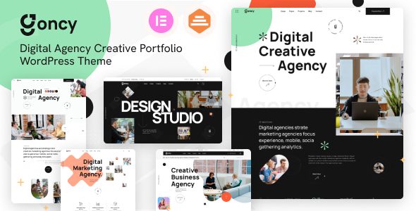 Goncy – Digital Agency and Creative Portfolio WordPress Elementor Theme