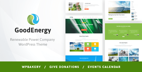 Good Energy – Ecology and Renewable Power Company WordPress Theme