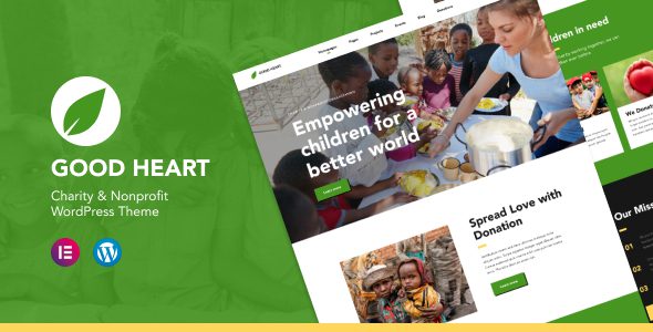 GoodHeart – Charity and Nonprofit Elementor Theme