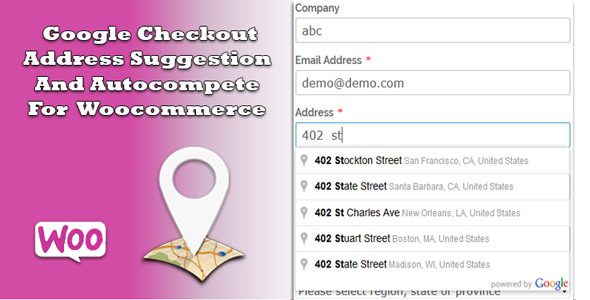 Google Checkout Address Suggestion And Autocomplete For WooCommerce