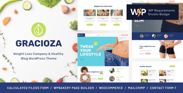 Gracioza | Weight Loss Company and Healthy Blog WordPress Theme