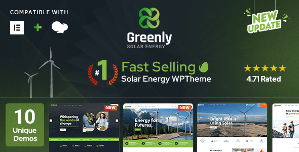 Greenly – Ecology and Solar Energy WordPress Theme